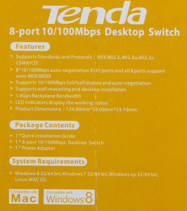 Детальная картинка Коммутатор Tenda S108 8x100Mb неуправляемый S108 в магазине "АйТиАйСИ" в Ростове на Дону | itic.ru фото 6 Коммутатор Tenda S108 8x100Mb неуправляемый S108 в магазине "АйТиАйСИ" в Ростове на Дону | itic.ru фото 6