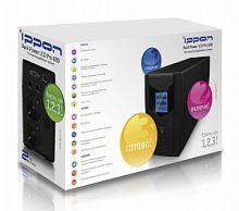 Источник бесперебойного питания Ippon Back Power Pro LCD 600 Euro 360Вт 600ВА черный 708219 в магазине "АйТиАйСИ" в Ростове на Дону | itic.ru 