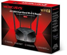 Роутер беспроводной Mercusys MR70X AX1800 10/100/1000BASE-TX черный MR70X в магазине "АйТиАйСИ" в Ростове на Дону | itic.ru 