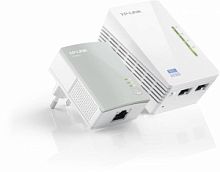 Сетевой адаптер TP-Link TL-WPA4220KIT  Комплект адаптеров Powerline стандарта AV500 с функцией усилителя беспроводного сигнала до 300 Мбит/с TL-WPA4220KIT в магазине "АйТиАйСИ" в Ростове на Дону | itic.ru 