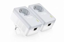 AV600 Powerline Adapter with AC Pass Through Starter Kit, Ultra Compact Size, 10/100Mbps, Twin Pack TL-PA4010PKIT в магазине "АйТиАйСИ" в Ростове на Дону | itic.ru 