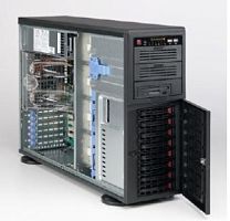 Корпус SuperMicro 4U/Tower, E-ATX, 2x5.25'', 1x3.5'', 8x3.5'' hot-swap SAS/SATA, 7xFH, 452x178x648mm, 665W CSE-743T-665B в магазине "АйТиАйСИ" в Ростове на Дону | itic.ru 